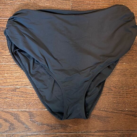 Ann Cole Lands End Profile‎ Womens Set of 3 Bikini Bottom Black Blue Size 20W - Picture 6 of 8